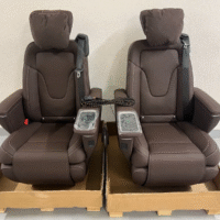 2 X ORIGINAL Mercedes Benz W447 V-Class LUXURY SEAT NAPPA LEATHER BROWN ELECTRIC (1)