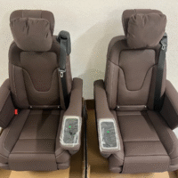 2 X ORIGINAL Mercedes Benz W447 V-Class LUXURY SEAT NAPPA LEATHER BROWN ELECTRIC (3)