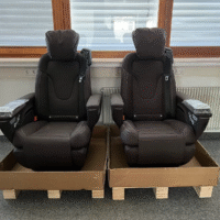 2 X ORIGINAL Mercedes Benz W447 V-Class LUXURY SEAT NAPPA LEATHER BROWN NEW MODEL (10)
