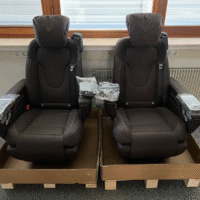 2 X ORIGINAL Mercedes Benz W447 V-Class LUXURY SEAT NAPPA LEATHER BROWN NEW MODEL (11)