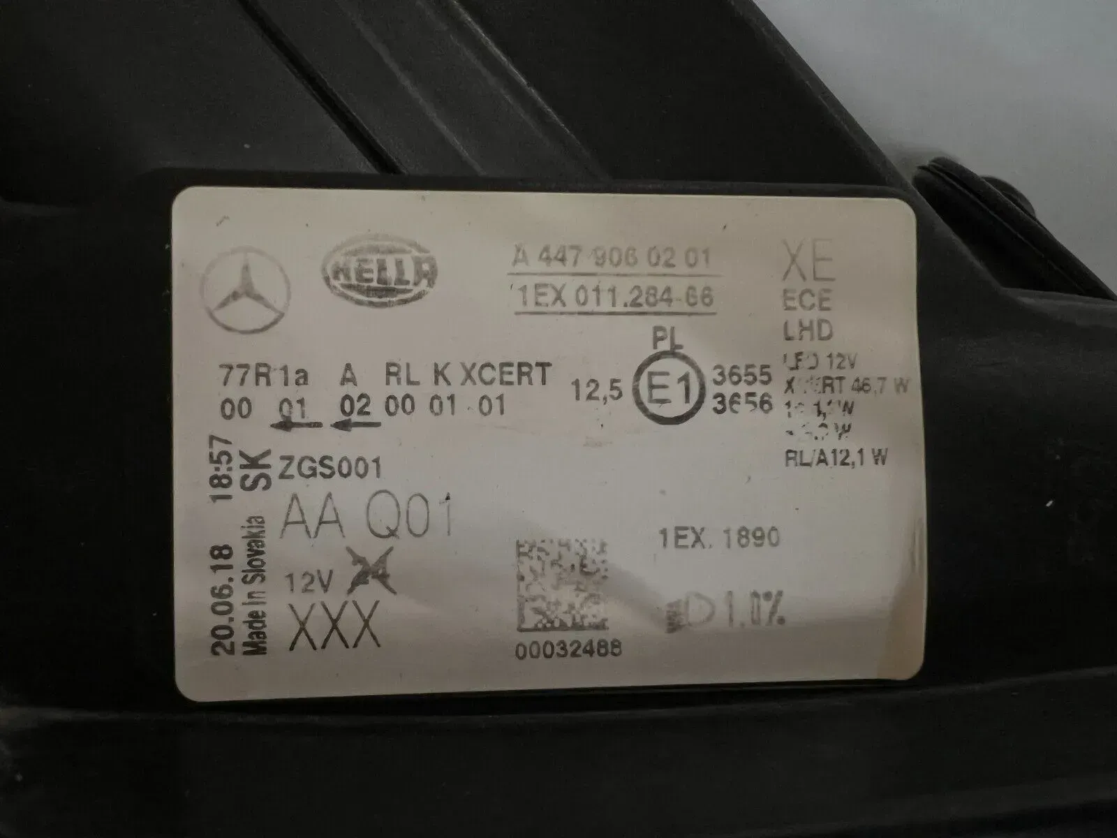 Second image of Mercedes V-Class/Vito W447 Right LED Headlight OEM