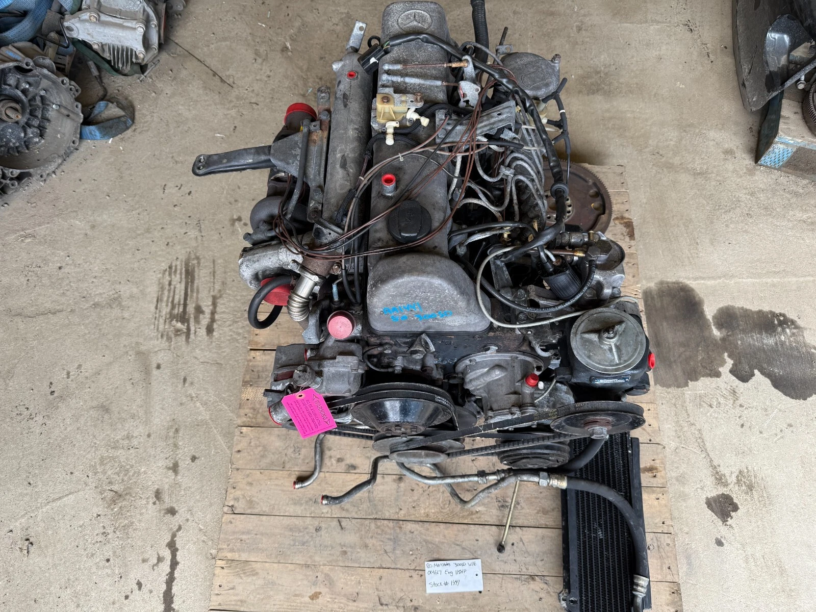 1980 Mercedes-Benz 300SD W116 OM617 3.0L Turbo Diesel Engine Swap | Complete OEM Motor